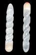 Lot: Selenite Spiral Wand - Pieces #77333-2